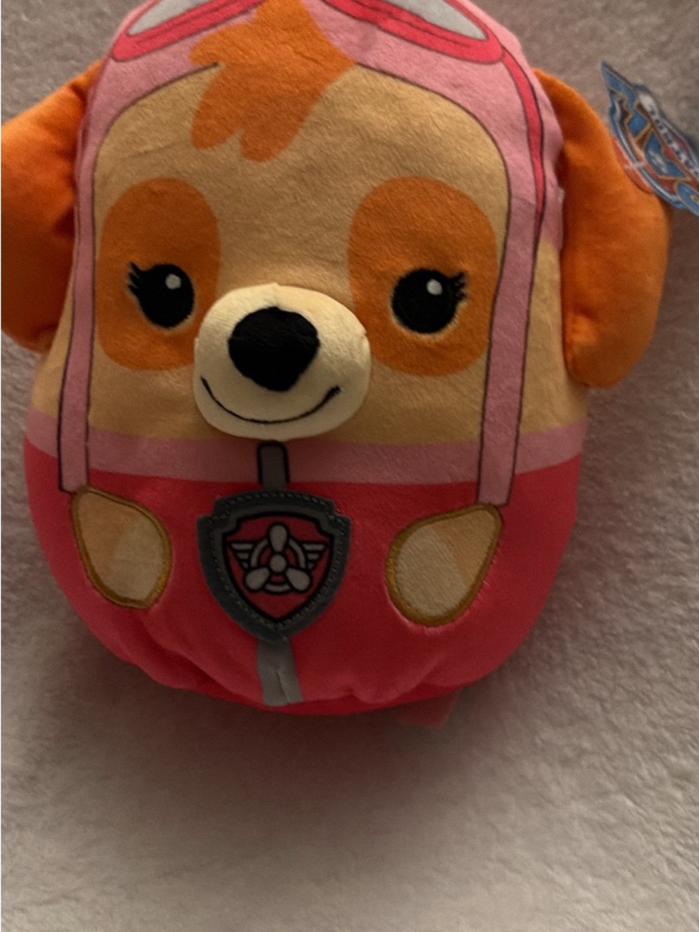Paw Patrol Orange Plush Toy with Logo Tag